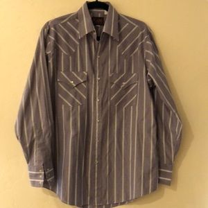 Men’s Plains western shirt. Medium gray